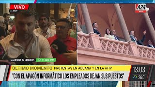 🔴 PROTESTA EN ADUANA Y EN LA AFIP [upl. by Valerye]