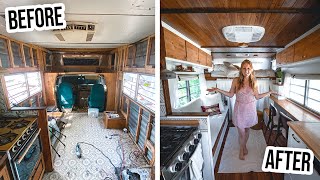 We Converted a 1976 Vintage Camper Van into a TINY HOME  DIY RV Renovation TOUR [upl. by Lundt985]