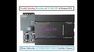 Troubleshooting Procedure of S7200 CPU of Siemens PLC [upl. by Annahsat]