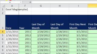 Excel Magic Trick 783 Date Functions amp Formulas 17 Examples [upl. by Paucker]