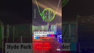 Winter Wonderland 2022  Slingshot Ride SNAPS with passengers inside Hyde Park London [upl. by Letreece]