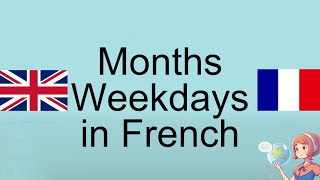 Learn French Months Weekdays Time Phrases 🇫🇷 [upl. by Grimona]