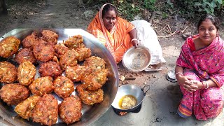 বাঁধাকপির পাকোড়া│Cabbage Pakoda Bengali│Gobi Pakora│Badhakopi Recipe│Cabbage Recipes Village Food [upl. by Onitnas]