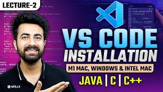 Visual Studio Code Installation on M1 Mac Windows amp Intel Mac  VS Code for Java C amp C [upl. by Alliuqal]