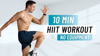 10 MIN CALORIE BLASTING HIIT  No Equipment High Intensity Workout [upl. by Newra]