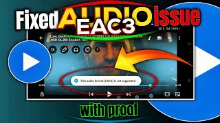 this audio format eac3 is not supported mx player problem solved 2025  MX player audio problem [upl. by Ecirb]