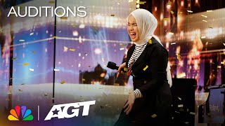 Putri Ariani reacts to her GOLDEN BUZZER Moment  AGT 2023 [upl. by Palua]