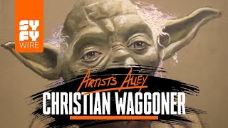 How To Paint Star Wars Yoda Artists Alley  SYFY WIRE [upl. by Noreen]