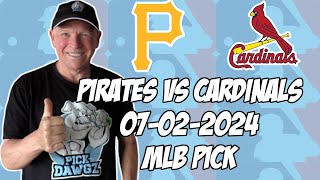 Pittsburgh Pirates vs St Louis Cardinals 7224 MLB Pick amp Prediction  MLB Betting Tips [upl. by Ymmit160]