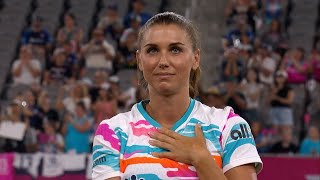 Alex Morgan Gives Emotional Farewell Speech in Final Game [upl. by Naujud]