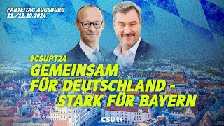 CSUParteitag live aus Augsburg  Tag 2 CSUPT24 [upl. by Voletta]