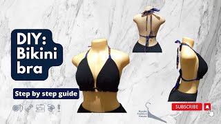 Updated DIY braBikini top sewing How to easily make a bra [upl. by Rodama736]