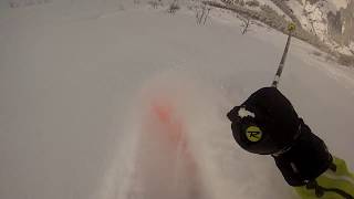 Deep powder freeride skiing in Engelberg GoPro [upl. by Teemus]