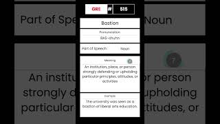 GRE Vocabulary builder for English 515 Word Bastion GRE English Vocabulary Shorts [upl. by Aronoel]