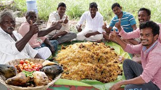 KING OF BIRYANI Goat Heads Biryani By Grandpa  Country Foods [upl. by Selassie]