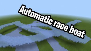 How to make a automatic race boat in Minecraft PE and Bedrock [upl. by Dranel]