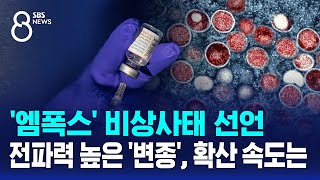 변종 엠폭스 비상사태 선언…감염 사실 알기 어렵고 전파력 ↑  SBS 8뉴스 [upl. by Heall]