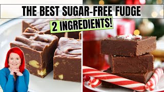 2 INGREDIENTS ONLY  2 of the BEST SUGAR FREE Fudge Recipes for Diabetics  Low Carb Diabetic Fudge [upl. by Mochun]