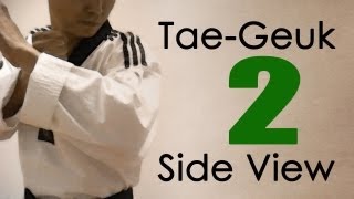 WT Taekwondo Poomsae Taegeuk 2 Jang  Side View  태극 2장  TaekwonWoo [upl. by Assenaj]