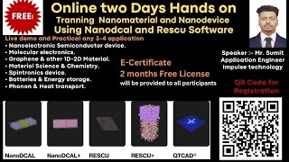 FREE Online 2nd day Hands on using Nanodcal amp Rescu modelling amp simulation Software [upl. by Elwaine641]