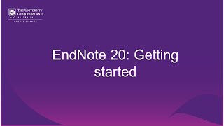 EndNote 20 Getting started [upl. by Jobie310]