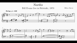 Nardis Live in Helsinki 1970  Bill Evans Transcription [upl. by Llechtim]