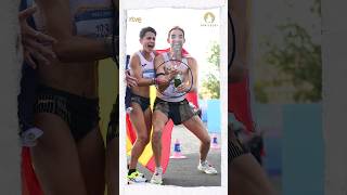 JJOO PARIS2024 Histórico ORO de ÁLVAROMARTÍN y MARÍAPEREZ en el RELEVO de MARATÓN MIXTO [upl. by Atteyek648]