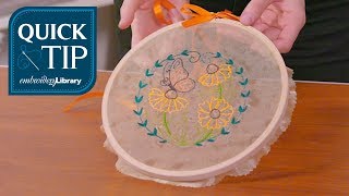 Quick Tip How to Embroider on Organza [upl. by Inalem]