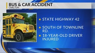 18yearold hospitalized after crash with Kewaunee School District school bus [upl. by Hettie]