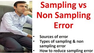 Sampling and non sampling Error  sources and examples of non sampling error in urdu hindi [upl. by Arral]