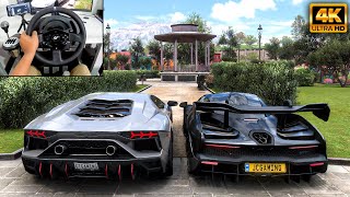 Lamborghini Aventador Ultimae amp McLaren Senna  Forza Horizon 5  Thrustmaster T300RS gameplay [upl. by Fortuna97]