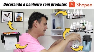 DECORANDO O BANHEIRO COM PRODUTOS SHOPEE  Fubá online [upl. by Alfeus]