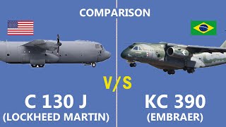 Comparison of the Embraer KC390 Vs the Lockheed Martin C130J cargo plane [upl. by Ahsiuq]