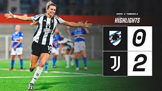 HIGHLIGHTS SERIE A  Sampdoria 02 Juventus Women  Girellis Headed BRACE [upl. by Siuol]