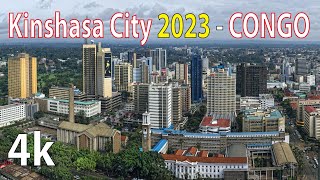 Kinshasa City  Congo 4K By Drone 2023 [upl. by Koloski]