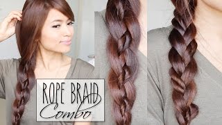 4Strand Braid  Rope Braid Combo Hairstyles  Hair Tutorial [upl. by Anuayek136]