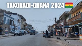 A Video Tour Of Oil City TakoradiGhana 2024 🇬🇭 [upl. by Carlita609]