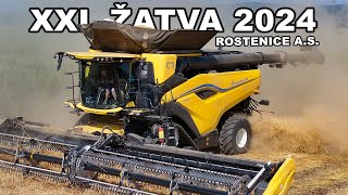 XXL Žatva 2024  New Holland CR11 amp MacDon 15m  Rostěnice as [upl. by Burkitt]