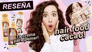 RESEÑA GARNIER HAIR FOOD CACAO PARA CABELLO RIZADO 🍫 [upl. by Yerga]