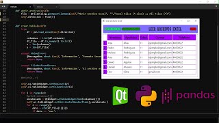 GUI en PyQt5 Usando Pandas Para Leer Archivos Excel [upl. by Benco]