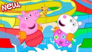 Peppa Pig Tales 🐷 Peppa Pigs Colourful Water Park Slide Race 🐷 Peppa Pig Episodes [upl. by Sopher]