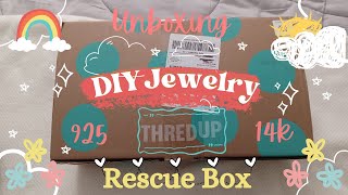 Thredup DIY Jewelry Rescue Unboxing 14k Gild Sterling Kate Spade amp More [upl. by Haya]