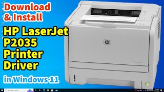 How to Download amp Install HP LaserJet P2035 Printer Driver in Windows 10 [upl. by Greyso]