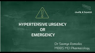 HYPERTENSIVE EMERGENCY URGENCY [upl. by Hunfredo722]