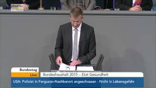 Bundestag Debatte zum Etat des Gesundheitsministeriums mit Hermann Gröhe am 25112014 [upl. by Absalom]