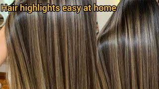 Highlights amp Cap Streaking Full technique For beginner  Step by Step Cap streaking on hair [upl. by Roumell]