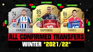 ALL CONFIRMED TRANSFERS NEWS WINTER 2022  Football ✅😱 ft Raphinha Eriksen Torres… etc [upl. by Zwart303]