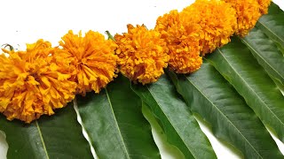 एकदम नये तरीके से गेंदे का फुल आसोपालव का तोरन बनाए  asopalav Marigold toran easy method [upl. by Lorak22]