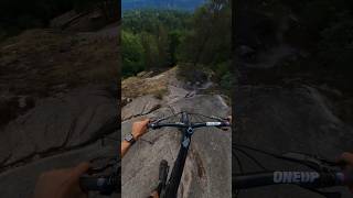 Mountain Biker takes the steepest route down the hill mountainbiking gopro [upl. by Anivol362]