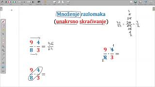 5374Množenje razlomakaUnakrsno skraćivanje razlomaka [upl. by Mollie]